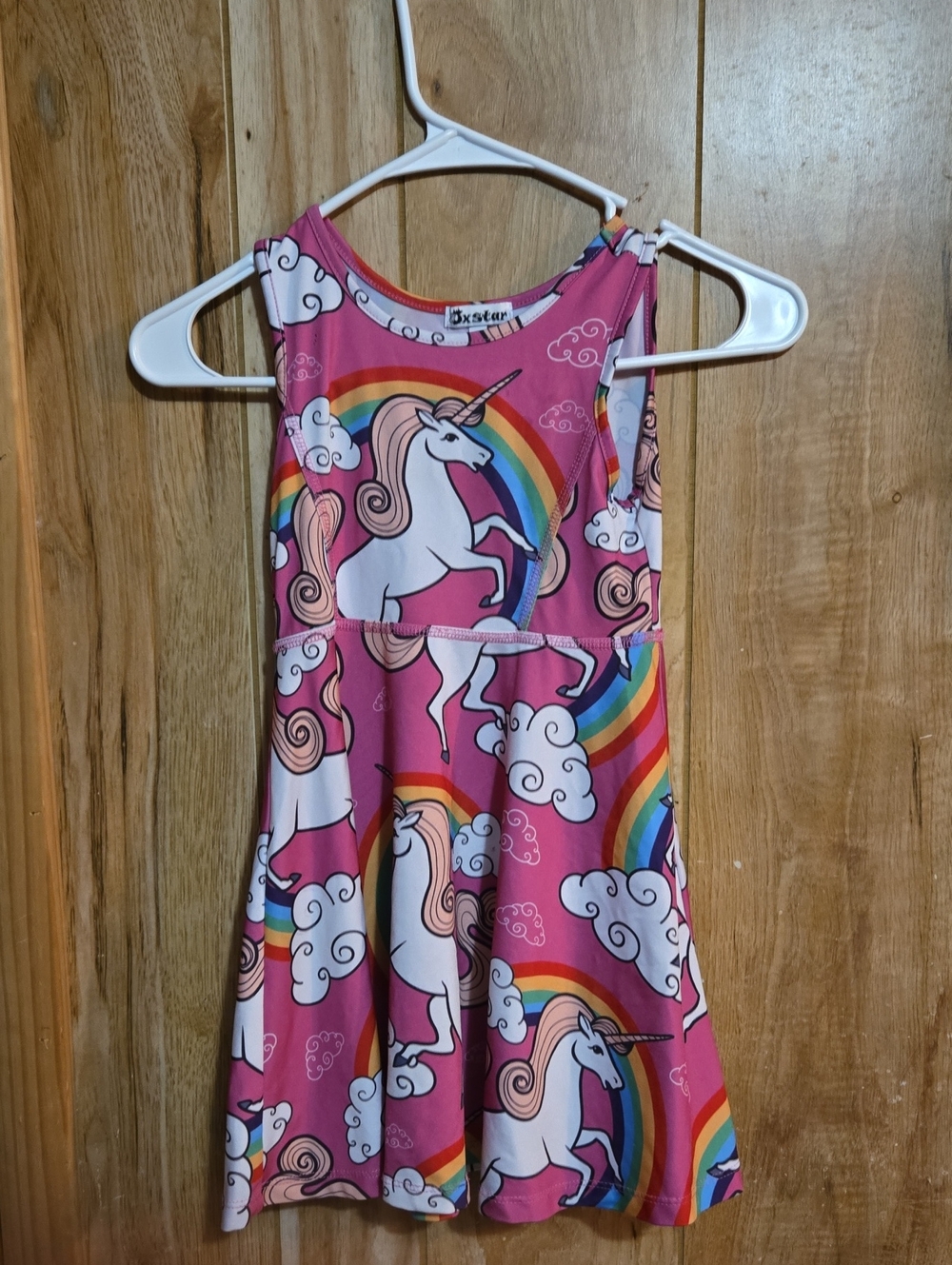 5/$25 SALE Kids Unicorn Size 10/12  Rainbow Dress - Pink
